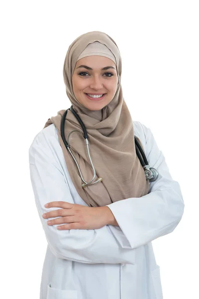 Αυτοπεποίθηση μουσουλμανική γυναίκα γιατρό. — Φωτογραφία Αρχείου