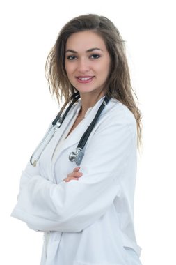 Genç dostu güzel kadın doktor