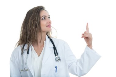 stetoskop tıbbi doktor kadın gülümseyerek