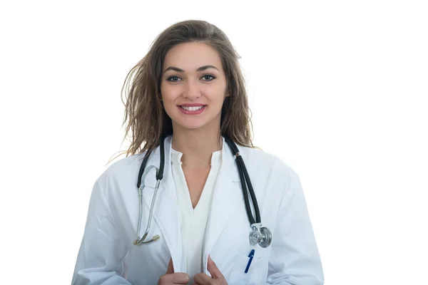 Mooie vriendelijke jonge vrouwelijke arts — Stockfoto