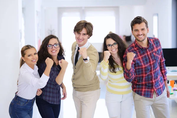 Laughing young business entrepreneurs — Stock Photo, Image