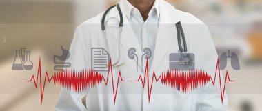 Afrikalı-Amerikalı doktor sembolleri ile.