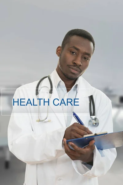 Attractive african american young doctor — Stock Photo, Image