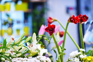 Taze çiçek dükkanında