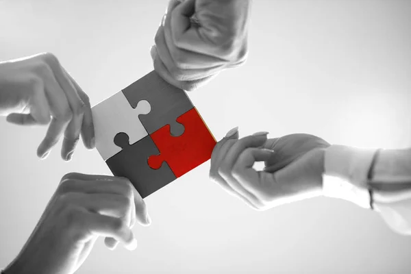Business People Jigsaw Puzzle Collaboration Team Concept — Stock Photo, Image