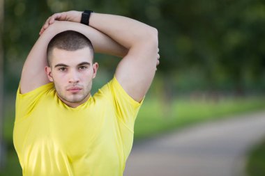 Isınma kadar Park erkek atlet