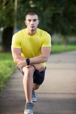 Isınma kadar Park erkek atlet