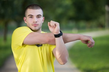 Isınma kadar Park erkek atlet