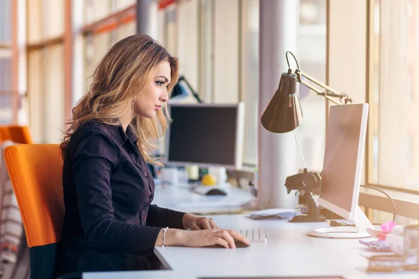 Start-up imprenditori di gruppo che lavorano tutti i giorni lavoro presso l'ufficio moderno — Foto Stock