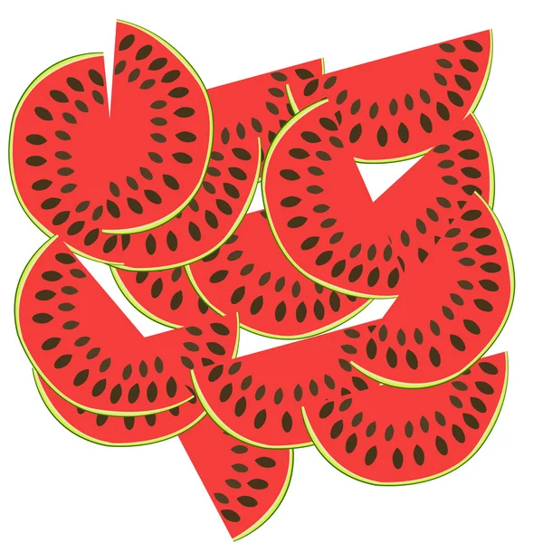 Karpuz dilimleri. Vektör çizim.
