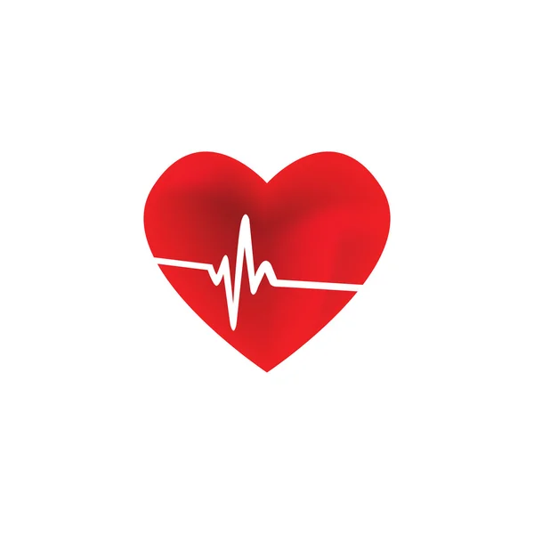 Ikona srdeční frekvence pulsu, zdravotní, vektorové ilustrace — Stockový vektor
