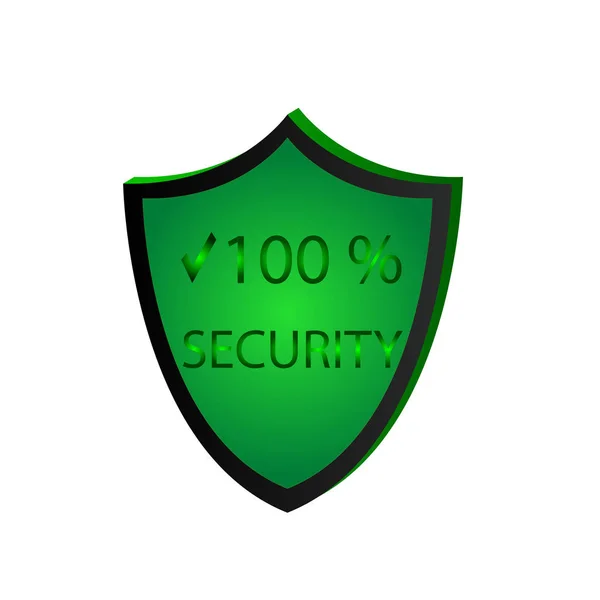 Icono de seguridad Vector Illustration.100 gren de seguridad — Vector de stock