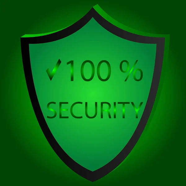 Segurança ícone vetor ilustration.100 gren segurança beckgraund —  Vetores de Stock