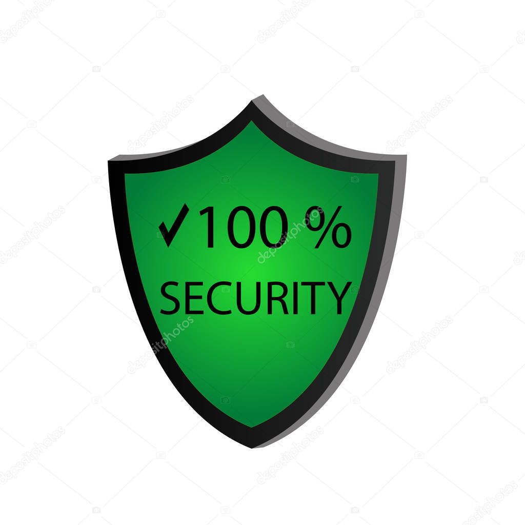 Security Icon Vector Illustration.100 security gren