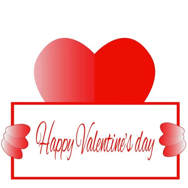 Mutlu Sevgililer günü kırmızı kalp.