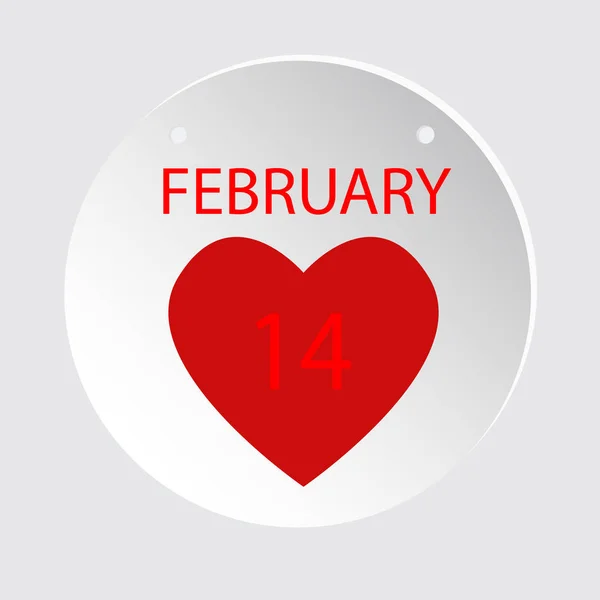 Şubat 14. Sevgililer günü. Love.Vector illüstrasyon, düz stil