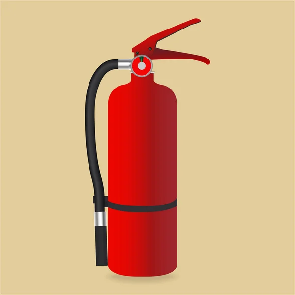 Fire extinguisher isolated on color background. Vector illustration. — Stock Vector