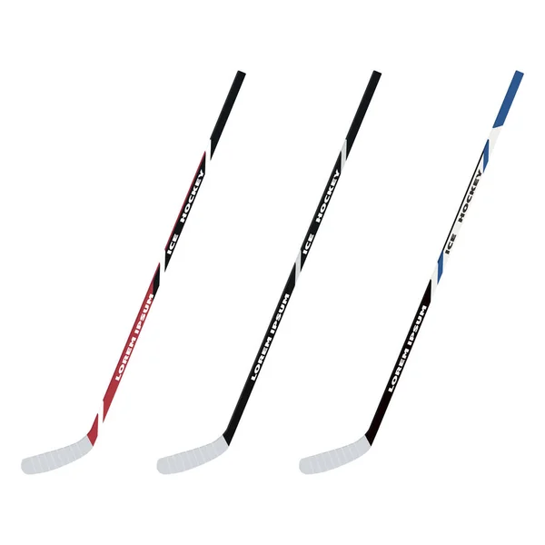 Bâtons de hockey sur glace prêts. Illustration vectorielle . — Image vectorielle
