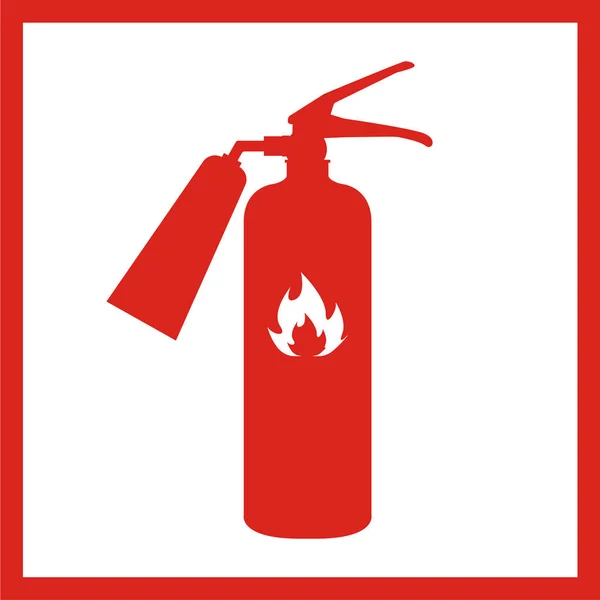 Feuerlöscher-Symbol isoliert auf dem Hintergrund. Vektorillustration. — Stockvektor