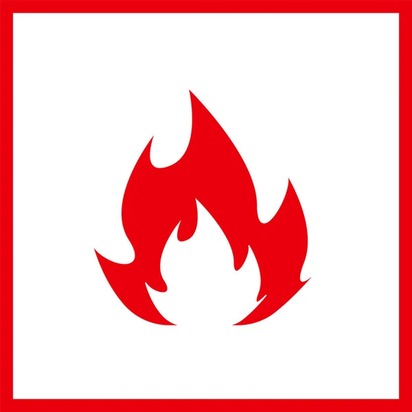 Icona del fuoco isolata su sfondo bianco. Illustrazione vettoriale . — Vettoriale Stock