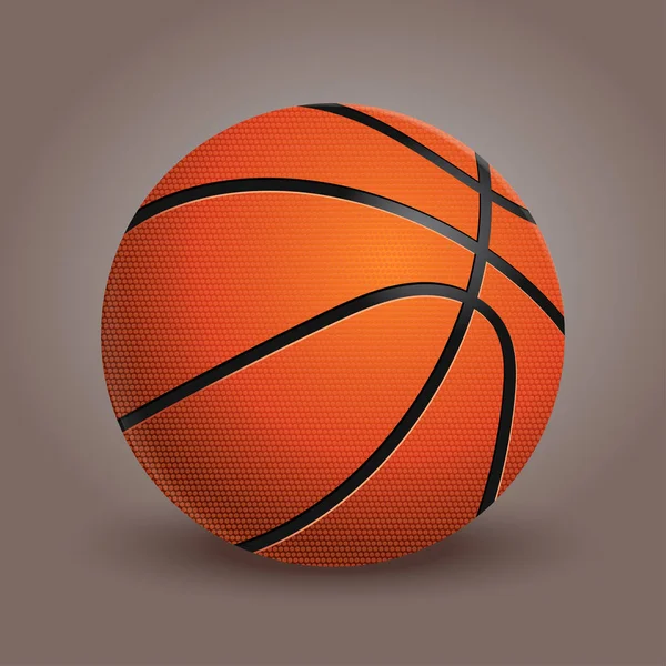 Basketbal bal geïsoleerd op de achtergrond. Realistische vector illustratie. — Stockvector