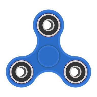 Mavi el topluca spinner. Beyaz arka plan üzerinde izole vektör çizim.