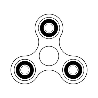 El topluca spinner logosunu görmeniz gerekir. Beyaz arka plan üzerinde izole vektör çizim.
