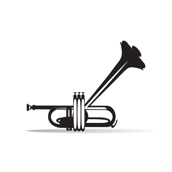 Trumpet isolated, flat style vector illustration — Stock Vector