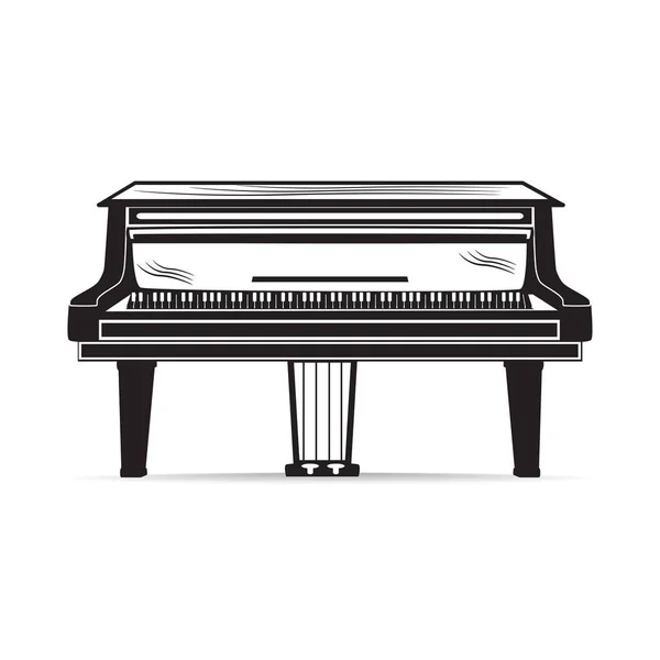 グランド ピアノ楽器のベクトル フラット イラスト. — ストックベクタ