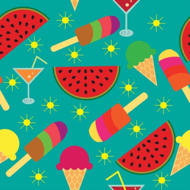 Yaz yiyecek ve içecek ile Seamless Modeli