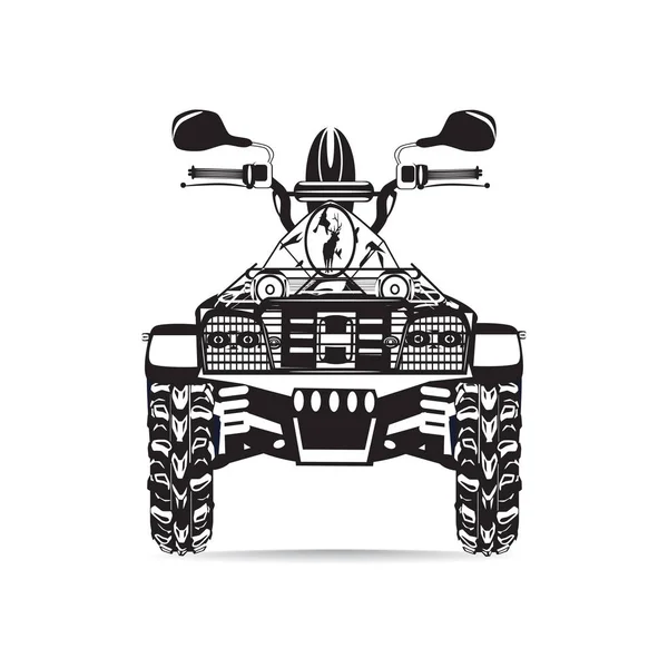 Ilustración vectorial de quad bike en diseño plano — Archivo Imágenes Vectoriales