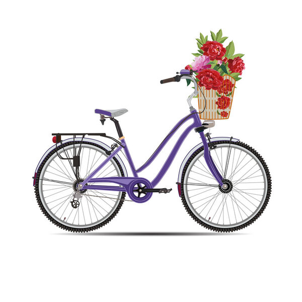 Векторная иллюстрация городского велосипеда в плоском стиле
.
