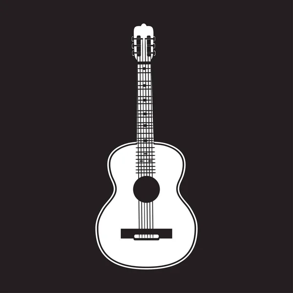 Illustration vectorielle de guitare classique en style plat — Image vectorielle