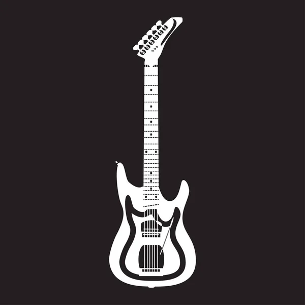 Guitarra eléctrica, ilustración vectorial en estilo plano — Vector de stock