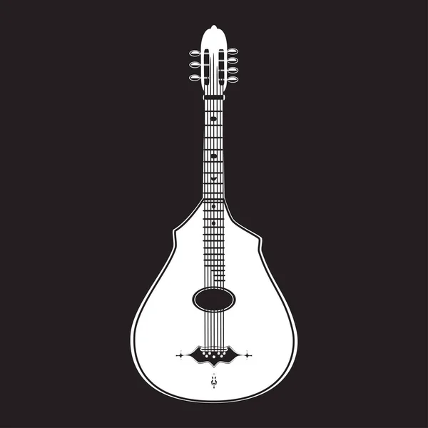 Vektor-Illustration der klassischen Gitarre im flachen Stil — Stockvektor