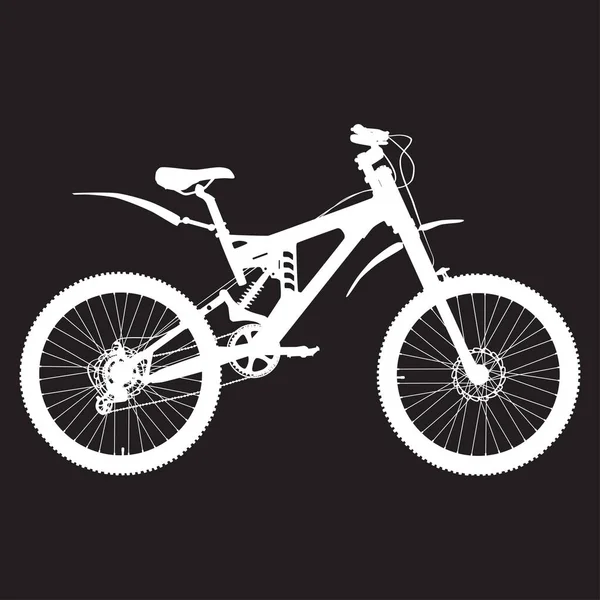 Векторна ілюстрація гірського велосипеда в плоскому стилі . — стоковий вектор