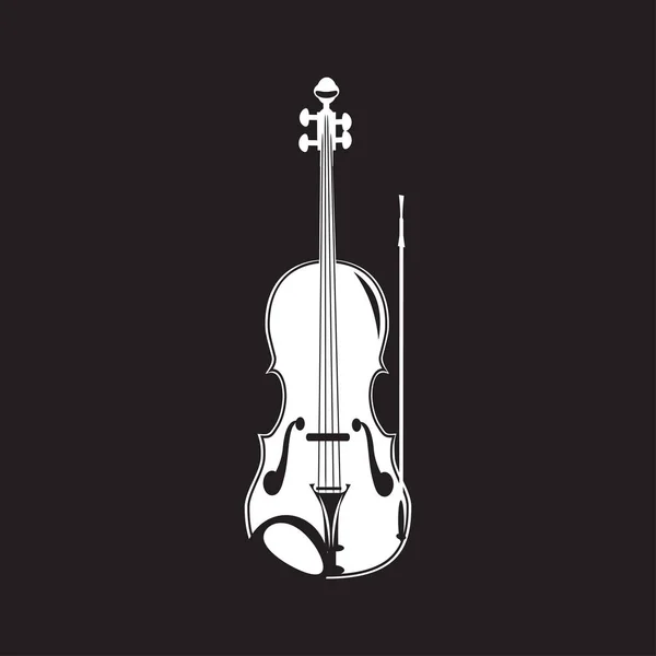 Illustrazione vettoriale del violino in stile piatto — Vettoriale Stock