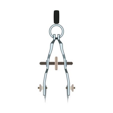 Vektör Okulu pusula düz çizim