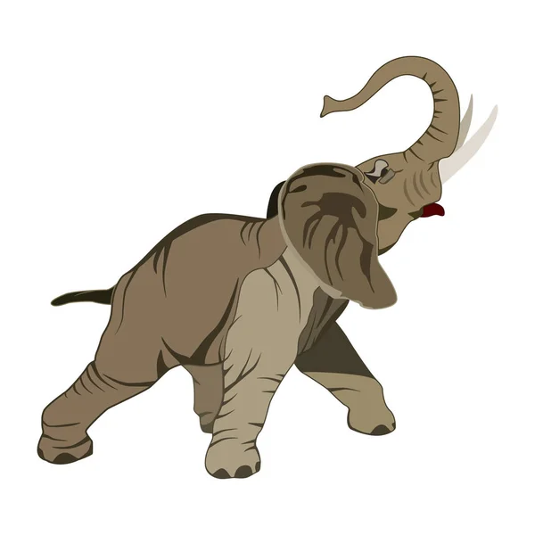 Ilustracja wektorowa płaskie słoń — Wektor stockowy