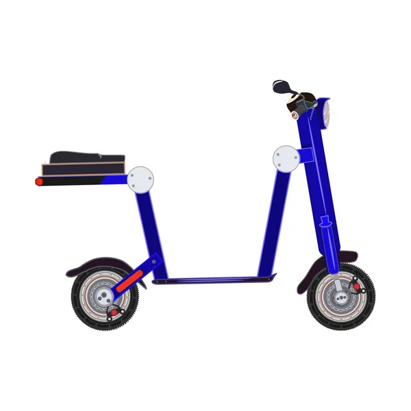 Scooter plegable eléctrico e-bike vector plano ilustración . — Archivo Imágenes Vectoriales