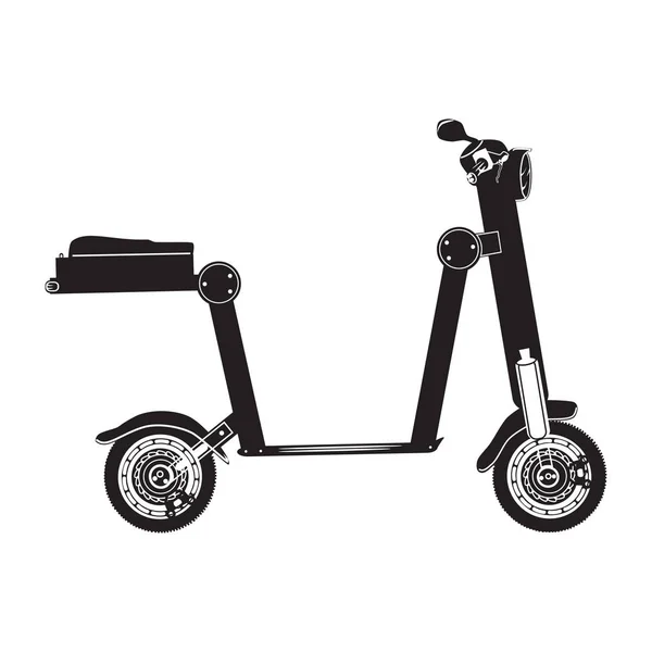 Scooter plegable eléctrico e-bike vector plano ilustración . — Archivo Imágenes Vectoriales