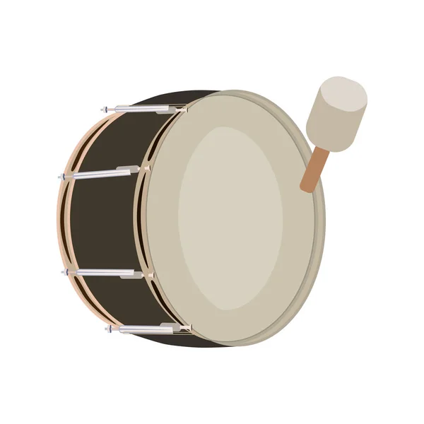 Pipe band bass drum vector ilustración — Vector de stock