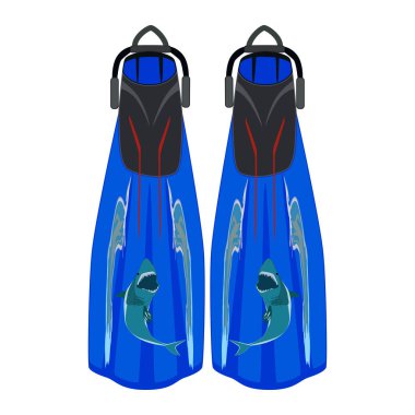 Dalış paletleri düz illüstrasyon vektör