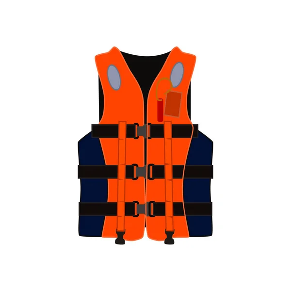 Veste de sauvetage gonflable vecteur illstration — Image vectorielle