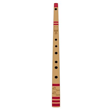Hint bansuri vektör düz çizim