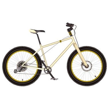 Bisiklet düz vektör çizim touring