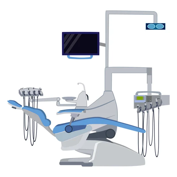 Apparecchiatura dentale medica vettoriale illustrazione piatta — Vettoriale Stock