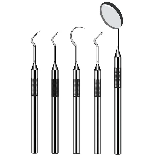 Dental verktyg vector platt illustration — Stock vektor