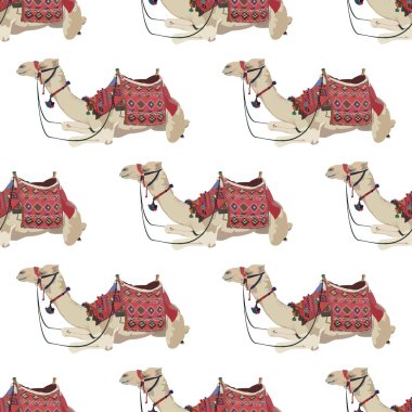 Tek hörgüçlü Arap devenin vektör deseni