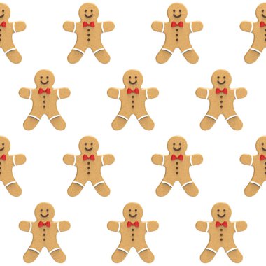 3d çizim gingerbread beyaz bir arka plan üzerinde mans